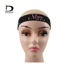 Repeat Logo Adjustable Custom Elastic Band For Lace Hair Melt Designer Bands Wig Party Hats266m