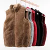 Damesvesten Lichtgewicht damesjack Mouwloos pluche vest met opstaande kraag Ritssluiting Winter Warm vest Hals voor herfst