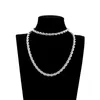 Collana Orecchini Set Larghezza 3mm/4mm/5mm/6mm/7mm Corda Intrecciata Catena a maglie Colore Argento Per Uomo Donna Gioielli Regalo