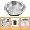 Cups Saucers 2pcs Stainless Steel Dish Vinegar Tray Appetizer Serving Seasoning Snack