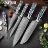 EAMASCUS Acciaio LNIFE Set Chef di cucina LNIFE Acciaio giapponese VG10 Coltelli Santoku super affilati per disossare LNIFE Manico a conchiglia squisito Nuovo256P