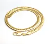 Fantastisk 24K Gold Authentic GP 10mm skalor Skinkedja Solid Cuban Link Halsband Mens 24 "9441426