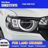 Accessoires de voiture lampe avant pour Toyota Land Cruiser LC200 phare LED 16-21 feux diurnes dynamique Streamer clignotant phare