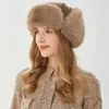 Femmes hiver trappeur Trooper oreillette chaud russe imperméable Ski chapeau Bomber casquette russe chaud tricot oreille protecteurs chapeaux 231225