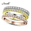 Aew solid 14K 585 Białe złoto 1 2CTW 2mm DF Kolor Wedding Pierścień dla kobiet Pierścień damski 210310229N