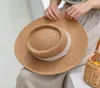 Chapeau de paille naturel fait à la main pour femmes, chapeau de plage d'été pour femmes et hommes, casquette Panama, mode Concave, visière de protection plate, chapeaux de bateau de soleil 2202766679