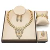 Fashion Dubai Gold Plated Jewelry Sets For Women African Nigeria Bride Wedding Party Jewellery Set 231226