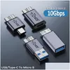 Kable komputerowe Złącza S USB Type-C do Micro B Adapter HDD USB3.1 Gen2 10 Gbps 7,5W C 3.1 dla Darów twardego Zewnętrzne SSD DHKDZ