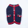 Dog Apparel Pet Knitted Coat Sweater Cardigan Clothing Cat Teddy Jacket Puppy Clothes For Small Dogs