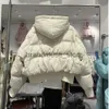 Piumino da donna 2023 Nuovo inverno 90% piumino d'anatra bianco Cappotto da donna Felpe con cappuccio oversize corto casual caldo piumino femminile Parka impermeabile J231226