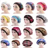 Laser basker elastisk bred sida sömn turban hatt silkeslen duschkapital hårvård perm cap för kvinna huvud wrap hår tillbehör da2053081203