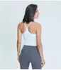 Yoga Outfit LuluLogo Vrouwen Gym Sport Tank Top Crop Sling Beweegbare Y-lijn Vest Zomer Outdoor Jogging Fitness Bh Met Borst Pad