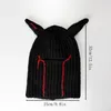 Berets Girl Y2K-theme Party Hat Knitted Devil Horn Thicken Beanie For Halloween