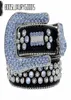 2023 DesignerBelt Simon Cinture per uomo Donna Cintura con diamanti lucidi Nero su nero Blu bianco multicolore123451241725