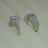 Espumante jóias de luxo 925 prata esterlina esmeralda corte branco topázio cz diamante eternidade pedras preciosas feminino casamento noivado banda r2569