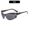 Sunglasses D&T 2023 Fashion Wrap Men Women Gradients Lens Camo Mirror Frame Hiking Travel Style Designer UV400