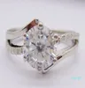 75MM Brilliant Round DF Moissanite in Solid 14K White Gold Prong Setting Halo Engagement Ring For Women89559838939453