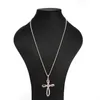 Shamty – collier avec pendentif croix en verre, couleur or Rose, bijoux à la mode ukrainienne, cadeau 312p