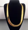 Łańcuchy Wysokiej jakości 75cm10 mm Hip Hop Mens Sain Herringbone Golden Naszyjnik Raper Chunky Boys Nightclub DJ Jewelry5541343