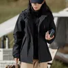 Hunting Jackets Womens 3 In 1 Winter Ski Jacket Plus Size Windproof Waterproof Trench Coat Color Block Hooded Outdoor Warm Rain