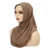 Ethnic Clothing Women Hijab Undercap Solid Color One Piece Amira Inner Cap For Woman Ready To Wear Muslim Caps Bonnet Underscarf Head Wrap