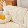 Housses de chaise Housse de canapé en jacquard Couleur unie Antidérapant Différentes tailles Protecteur de siège de canapé en peluche douce anti-poussière pour le salon à la maison