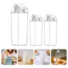 컨테이너 3 개 PCS Square Milk Cup Clear Mikeing Travel Liquid Container 빈 병 상자