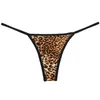 Vrouwen Luipaard Braziliaanse Tanga's Mid-Rise Bikini Thong Stretch Charm Zacht Slipje Lingerie