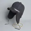 Chapeau d'hiver en cuir de haute qualité pour hommes, fourrure d'agneau, laine d'agneau, oreillettes chaudes et épaisses, chapeaux de bombardier, casquette de Baseball pour hommes, chapeau russe 231225