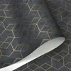 Dark Grey Geometric Wallpaper Roll Black Gray Wall Paper Modern Design Bedroom Living Room Background Home Wall Decor2430116