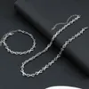 ins Internet celebrity letter X titanium steel necklace bracelet personality versatile clavicle chain, hip hop necklace, high-end fashion bracelet