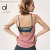 Desginer Aloyoga Yoga Al T Shirt AloLightweight Tank Top Fitness Sports Running Top Summer Women's Modal Large U-shaped Strap Cover