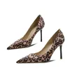 Dress Shoes Sexy Leopard High Heels Women Spring Pointed Toe Party 2024 Brand Fashion Walking Sandals Female Pumps Zapatos