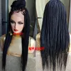 Wigs Long black/brown/blonde/burgundy color Jumbo Braids wig Synthetic Braiding Hair frontal medium braid lace front wig for black wome