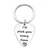 Keychains I'd Pick You Every Time Keychain Stainless Steel Guitar Picks Valentine's Gift