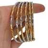 Dubai Ladies Bracelet Two Color Ball African Silver White Indian Gold Girl Wedding Bridal Jewelry Gift 231226