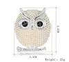 Owl Brooch Pearl Pins Silver Gold Bird Brooches Business Suit Dress Tops Corsage for Women Men Fashion Jewelry