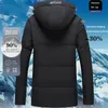 In Down Coats for Men Major Brand w średnim wieku i starych mężczyzn zimowy płaszcz zimowy odłogowy luksusowy gęś śnieg 231225