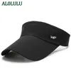 帽子al0lulu with logo hollow top Hat Sun Visor Peaked Cap Men's and Women's Sports Sun Hat