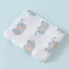 Filtar 1 PCS Animal Mönster 110 cm bomullsgasskydd Född handduk Dubbelskikt Filt Muslin Swaddle Spädbarn Baby grejer