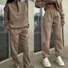 Casual Long Sleeve Sweatshirts and Trousers Fleece Two Piece Sets Lady Suit 2024 Women's Tracksuit Autumn Warm Hoodie 231225