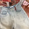 Women's Jeans designer Designer jeans women American High Street embroidered pocket and cashmere high waisted straight winter velvet casual pants JC6E