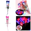 Decoratieve bloemenkransen Led Light Up Rose Flower Gloeiende Valentijnsdag Bruiloft Decoratie Nepbloemen Feestartikelen Decoratie Otbgq