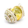 Mode Shaper boule ronde circulaire or diamant gland mariée femmes soirée cristal pochette de mariage bracelets sac à main 231226
