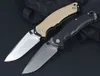 Högkvalitativ BK Folding Knife 8CR13MOV Satin Drop Point Blad Black/Sand G10 Handle Outdoor Camping Vandring Survival Tactical Folder Knives EDC Tools