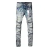 Jeans viola di marca American High Street blu invecchiato 9003