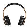 Kör nya ankomst Shinning Gold Colors Bluetooth hörlurar Trådlösa stereo -headset Earskydd med MIC /TF -kort