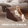 Printers Dog Pet Dog Stairs Corgi Memory Foam Ladder Steps Dog Sofa Up and Down the Bed Slope Ladder Safe Nonslip Pet Stair Rampe Chien