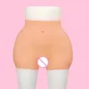 Skin-friendly Hip Lifting Crotch Pants Drag Queen Trackless Shorts Non-insertable Silicone Body-fitting Buttocks False Panties 231225