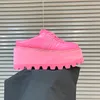 Outdoor semi trailer model fashion designer luxurious and high-quality contrasting color for women with added thick soles